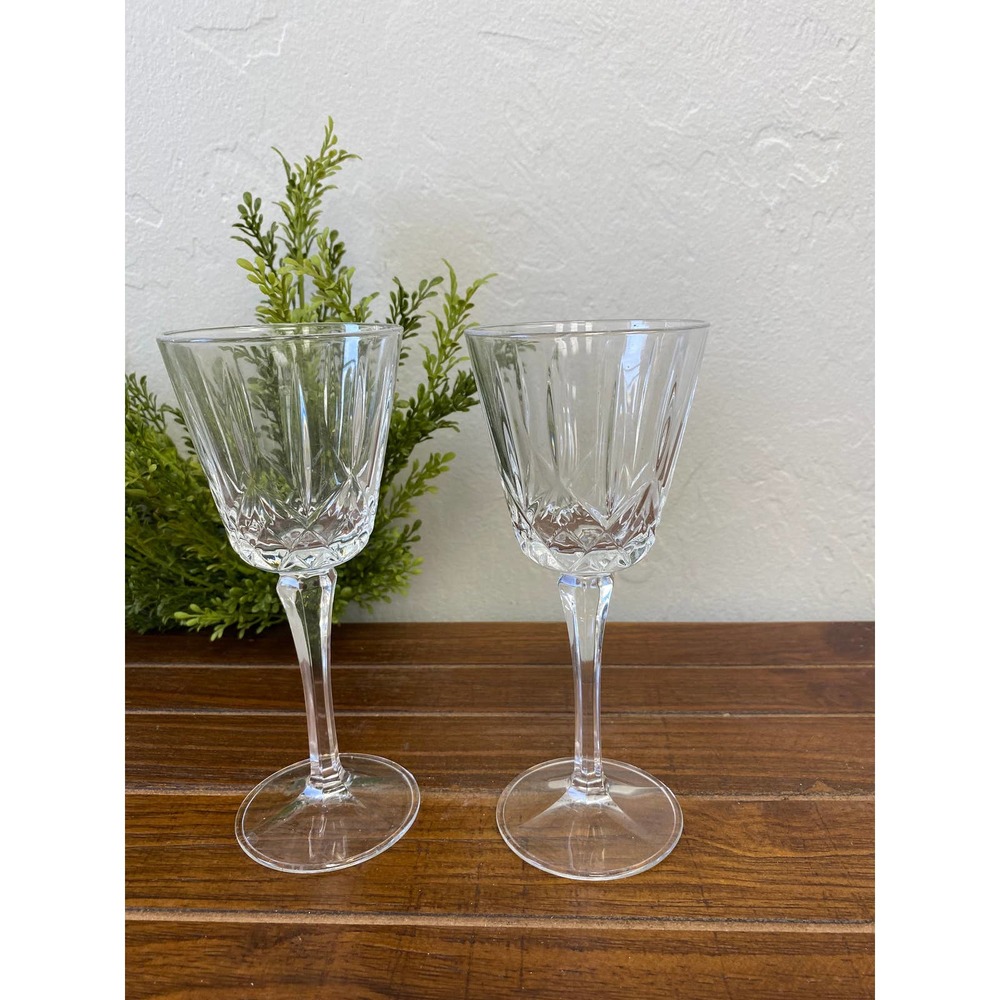 Pair of Crystal Wine Glasses